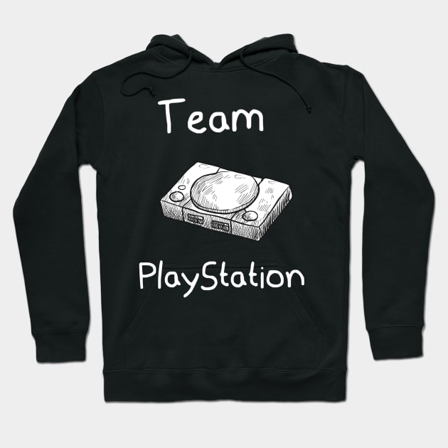 Team Retro Playstation 1 Gamer Hoodie by FungibleDesign